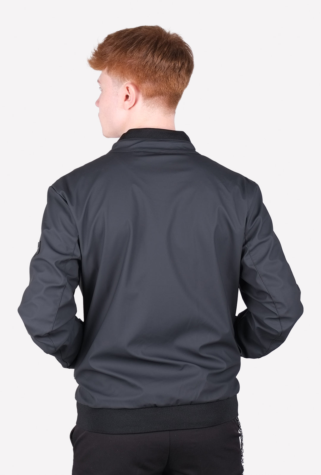 Giubbotto Uomo collo coreano Simil pelle leggero Balza in cotone Dresserd - NERO