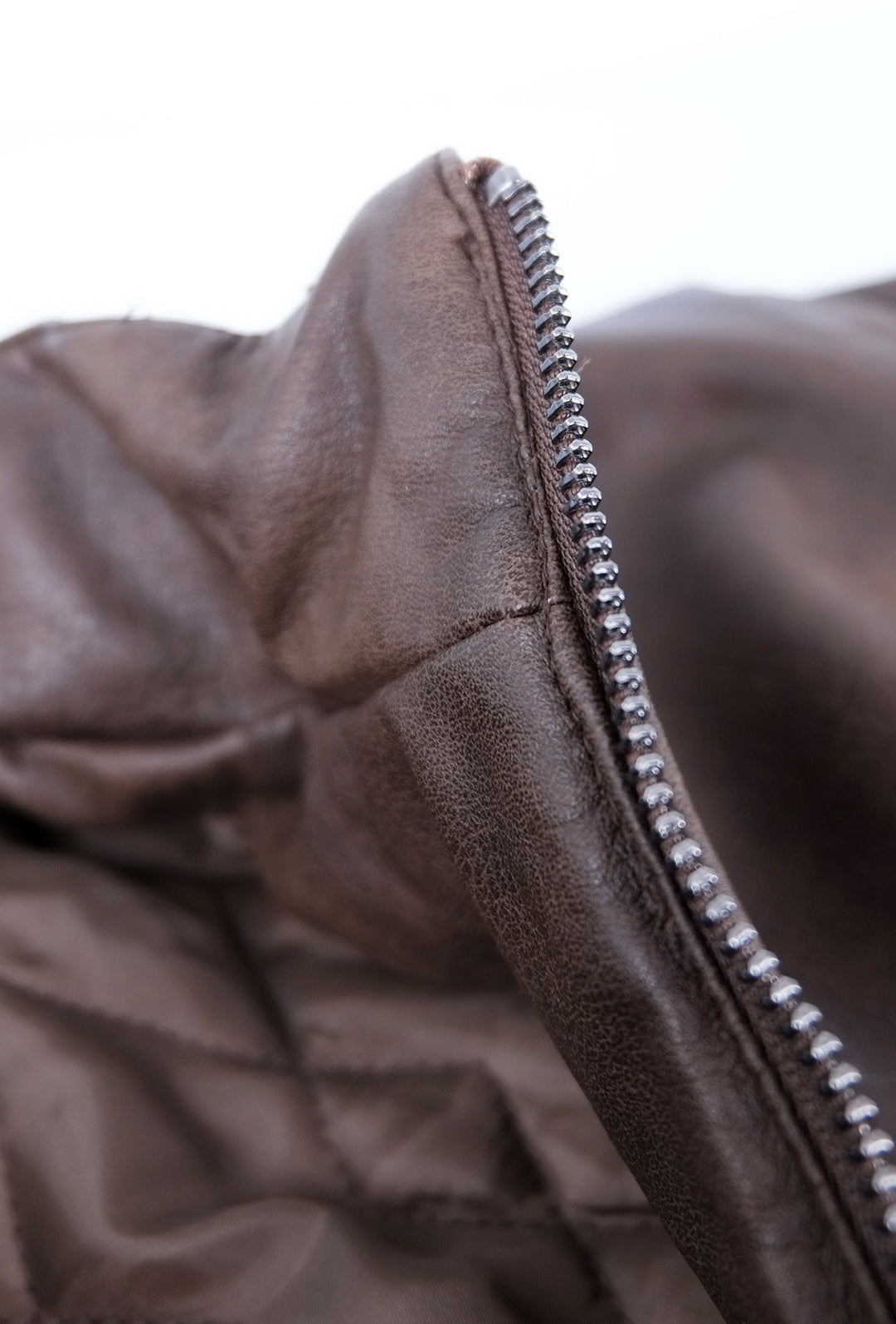Giubbotto uomo simil pelle invernale tessuto marmorizzato Dresserd - MARRONE