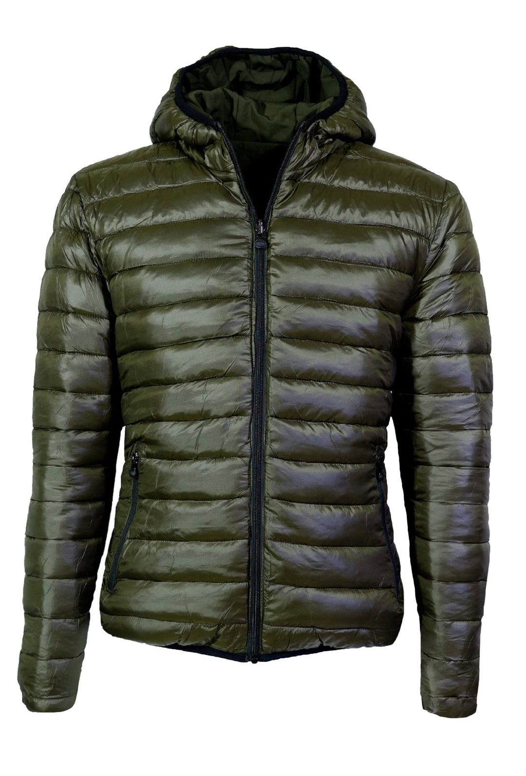 Giubbotto Invernale da uomo Double face Piumino Invernale con Tessuto tecnico, Giubbino Dresserd - VERDE