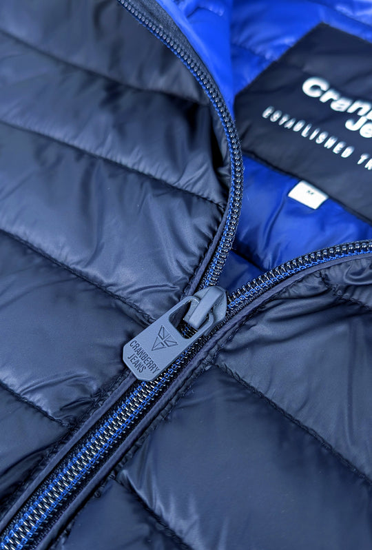 Piumino Uomo Cranberry giubbotto leggero con cappuccio - BLU