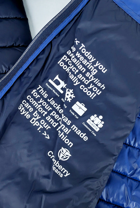 Piumino Uomo Cranberry giubbotto leggero con cappuccio - BLU