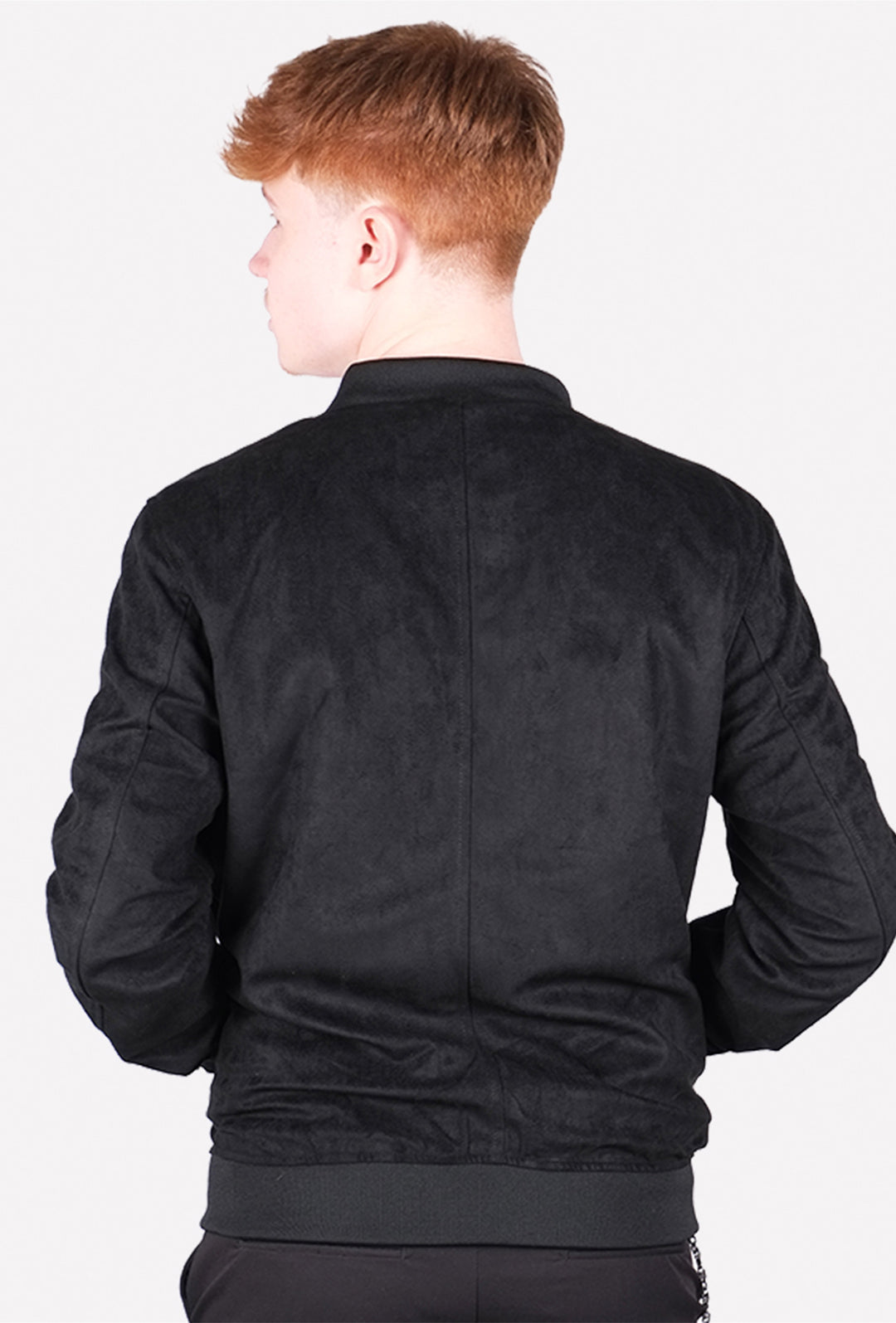 Giubbotto Uomo Leggero Simil Camoscio College Semi slim Dresserd - NERO