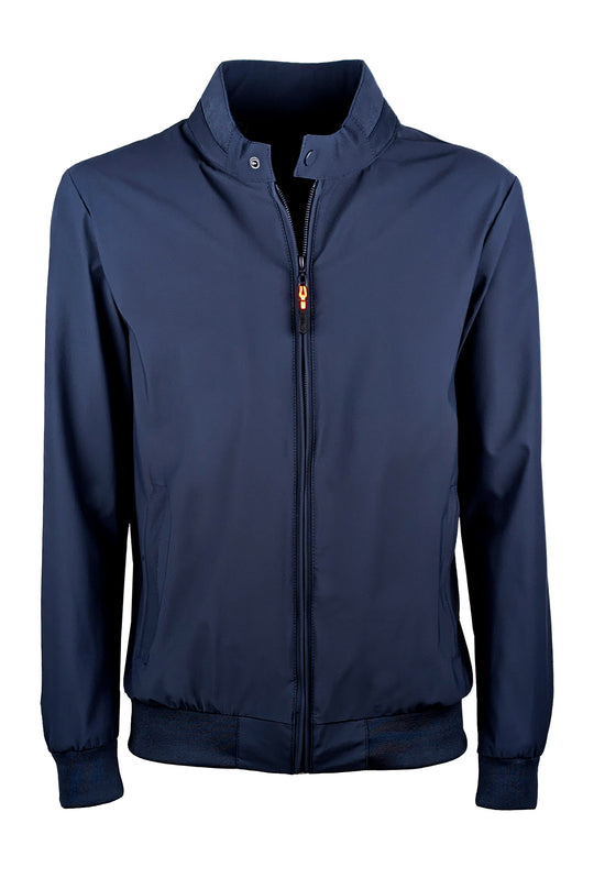 Giubbotto uomo Leggero Dresserd tessuto tecnico collo coreano - BLU