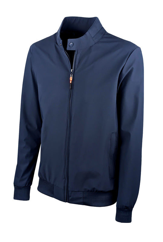 Giubbotto uomo Leggero Dresserd tessuto tecnico collo coreano - BLU