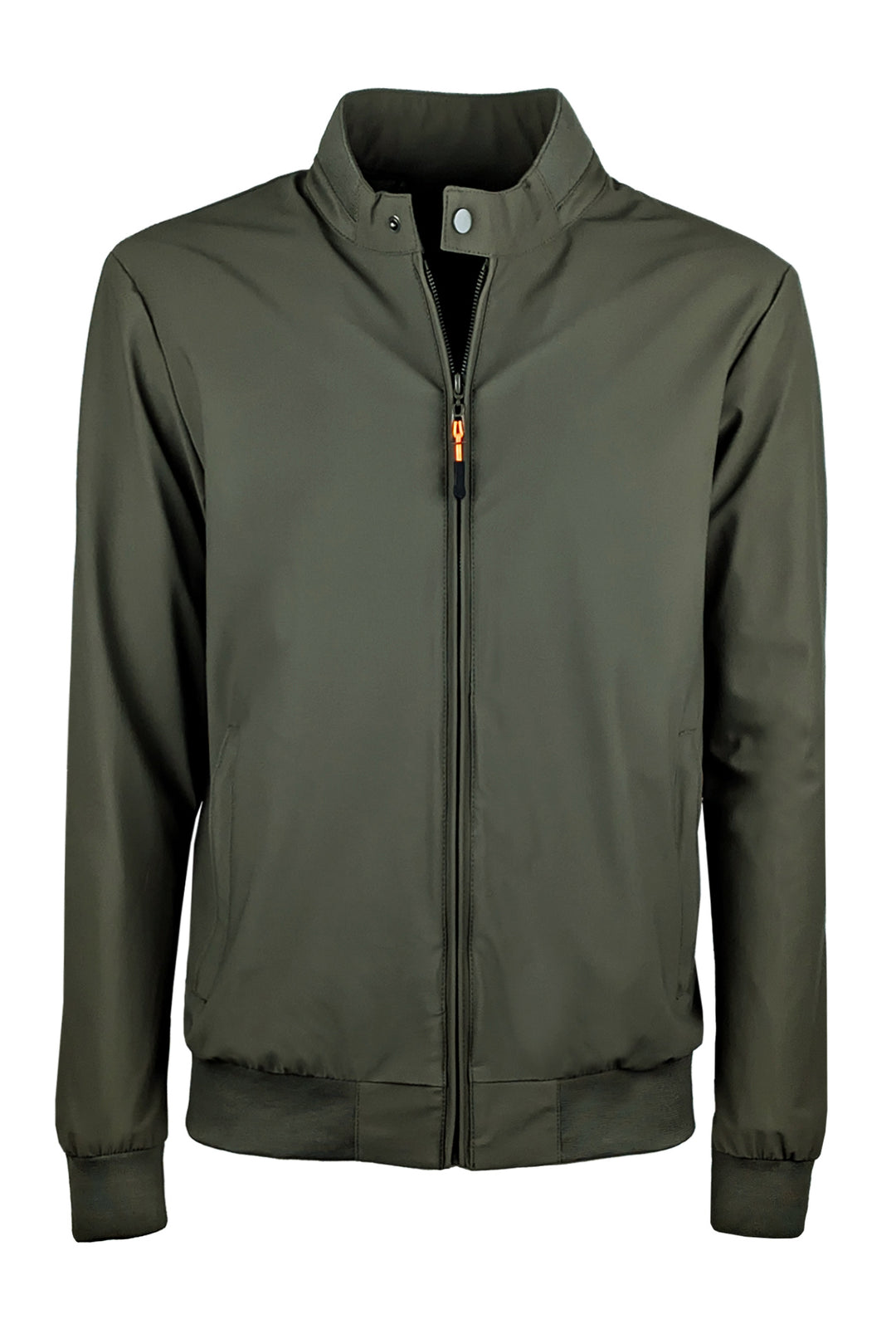 Giubbotto uomo Leggero Dresserd tessuto tecnico collo coreano - VERDE MILITARE