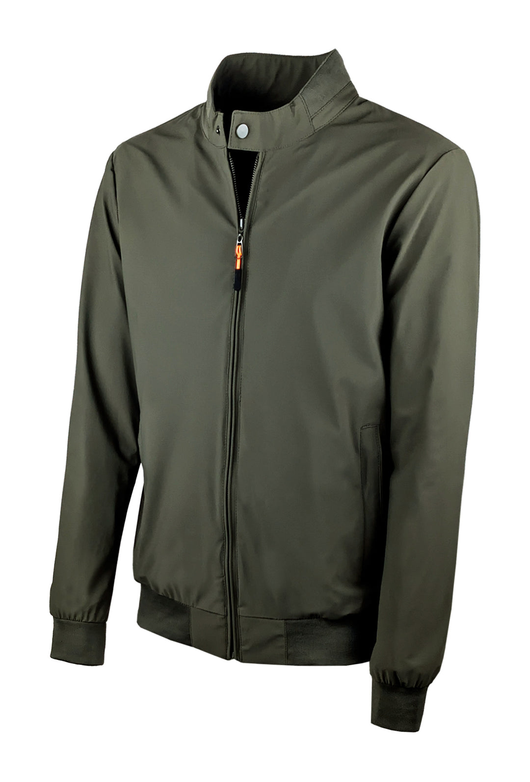 Giubbotto uomo Leggero Dresserd tessuto tecnico collo coreano - VERDE MILITARE