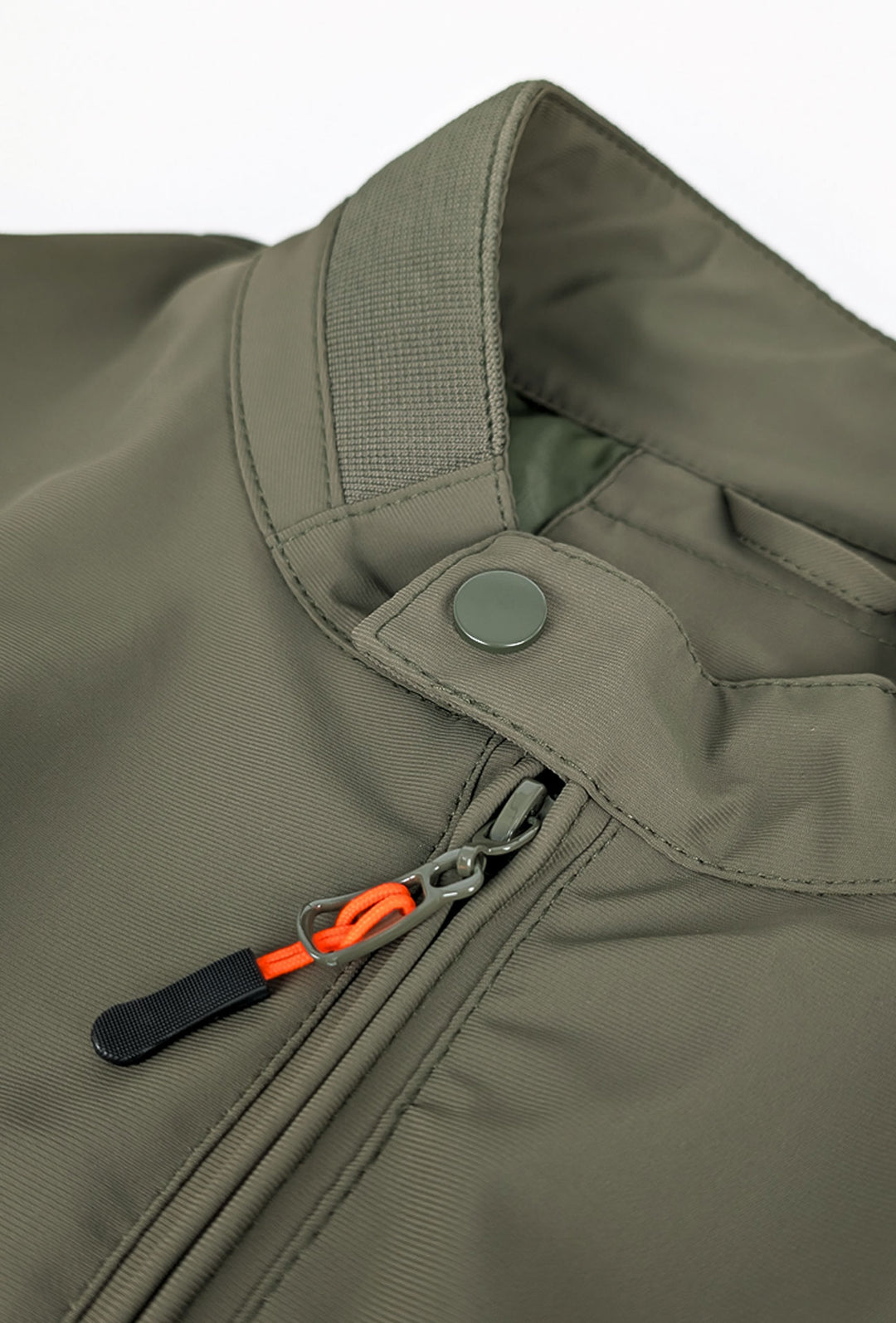 Giubbotto uomo Leggero Dresserd tessuto tecnico collo coreano - VERDE MILITARE