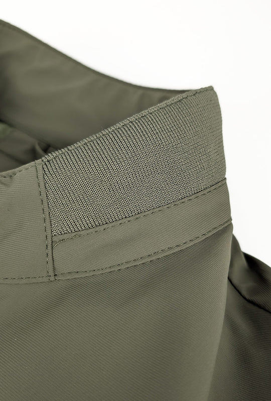 Giubbotto uomo Leggero Dresserd tessuto tecnico collo coreano - VERDE MILITARE