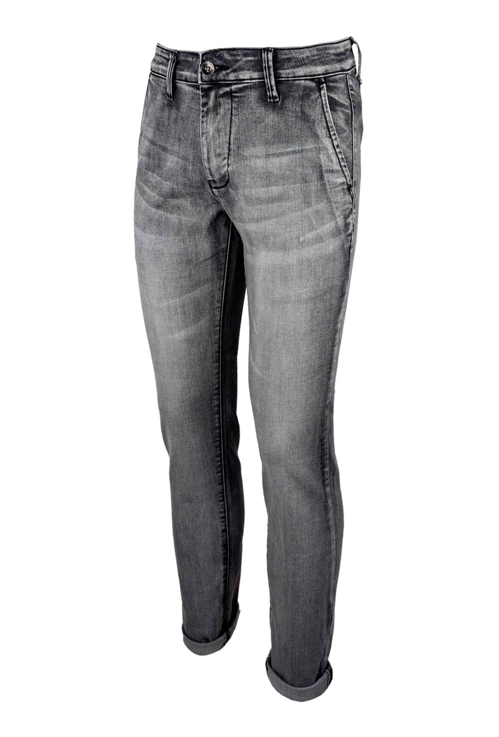 Jeans uomo Tasca america grigio pantalone gamba stretta - GRIGIO