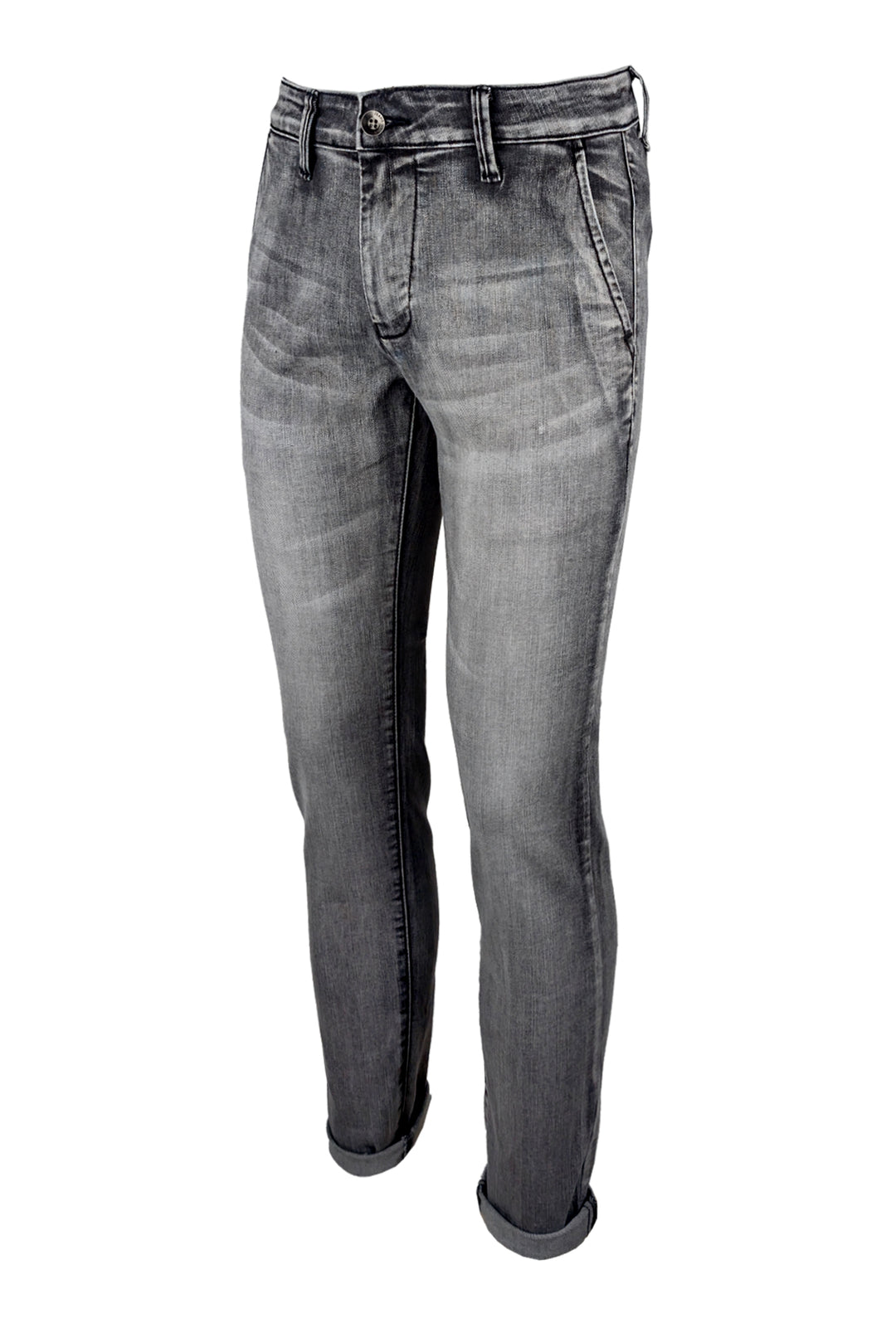 Jeans uomo Tasca america grigio pantalone gamba stretta - GRIGIO