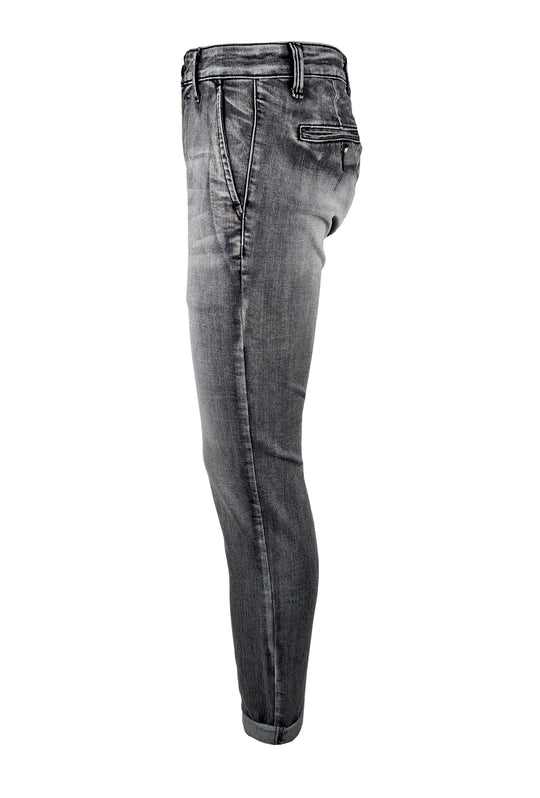 Jeans uomo Tasca america grigio pantalone gamba stretta - GRIGIO