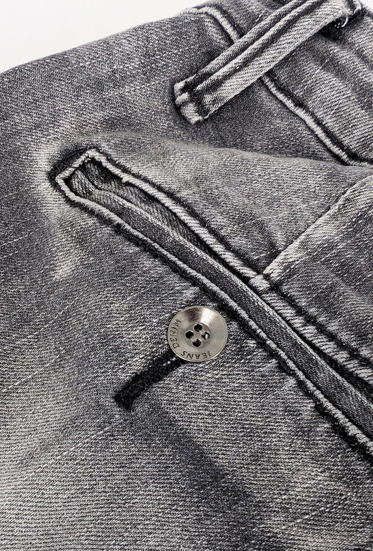 Jeans uomo Tasca america grigio pantalone gamba stretta - GRIGIO
