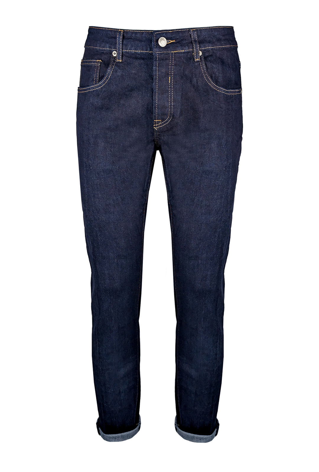 Jeans Uomo Scuro tinta unita Gamba stretta Dresserd