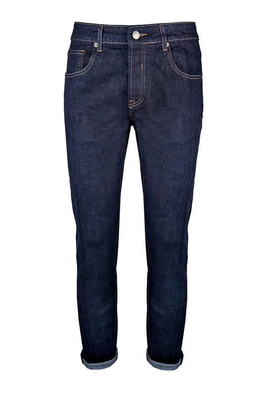 Jeans Uomo Scuro tinta unita Gamba stretta Dresserd