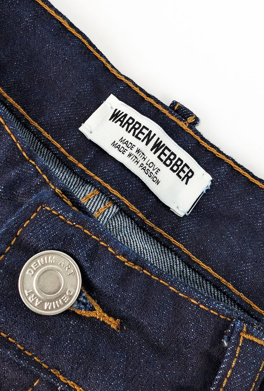 Jeans Uomo Scuro tinta unita Gamba stretta Dresserd