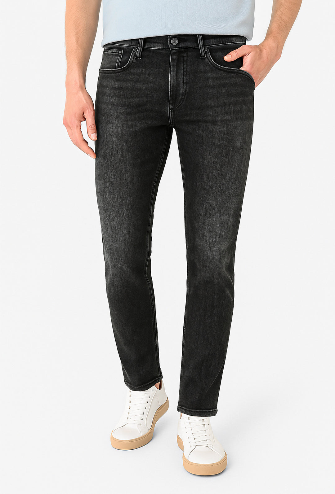 Jeans denim nero pantalone uomo gamba stretta Dresserd - GRIGIO