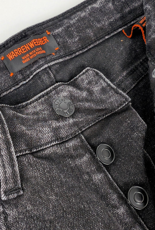 Jeans denim nero pantalone uomo gamba stretta Dresserd - GRIGIO