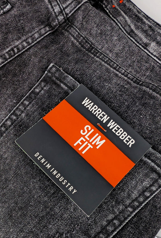 Jeans denim nero pantalone uomo gamba stretta Dresserd - GRIGIO