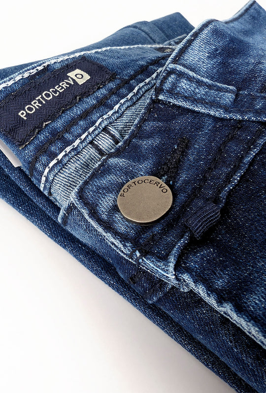 Pantalone in Jeans Portocervo Denim Slim Fit modello elasticizzato estivo