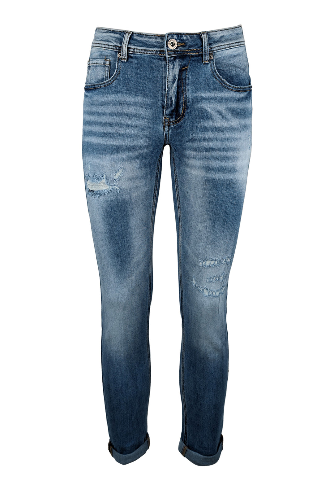 Jeans uomo Dresserd pantalone elasticizzato con abrasioni