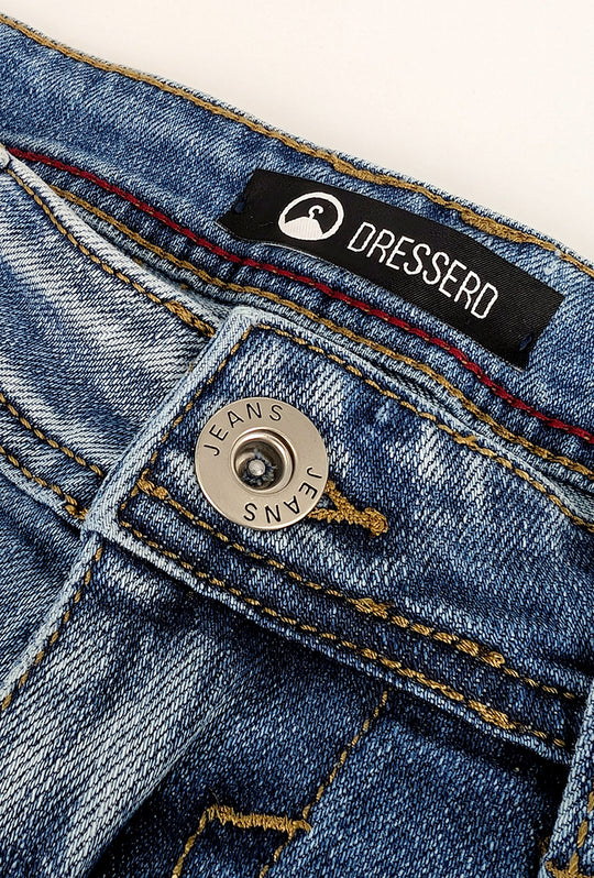 Jeans uomo Dresserd pantalone elasticizzato con abrasioni