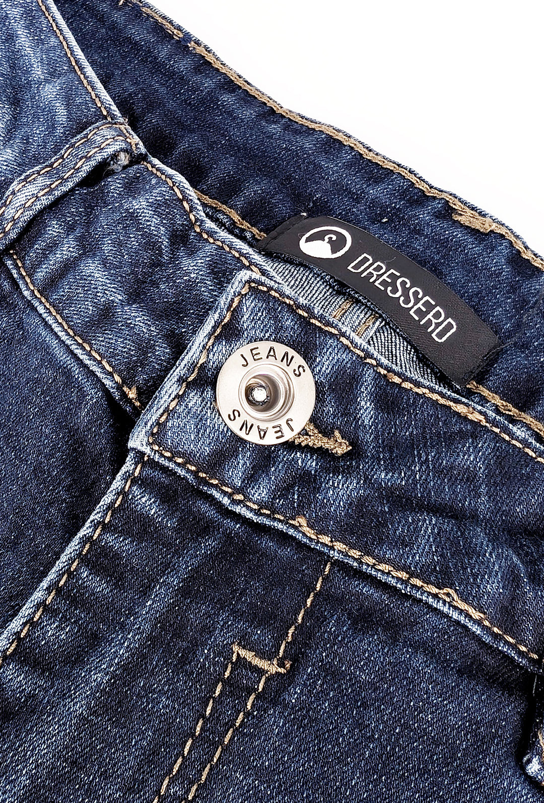 Jeans Uomo DRESSERD pantalone regular fit colorazione scura