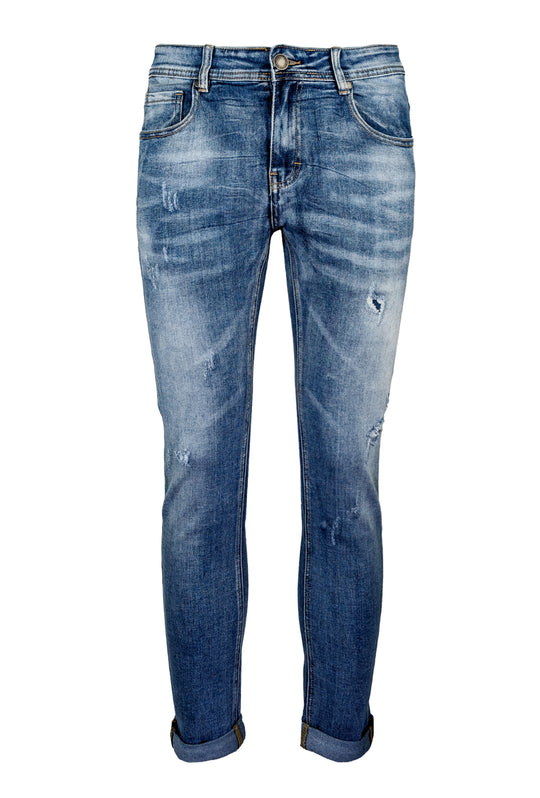 Jeans uomo dresserd con strappi pantalone slim fit