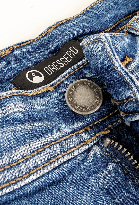 Jeans uomo dresserd con strappi pantalone slim fit
