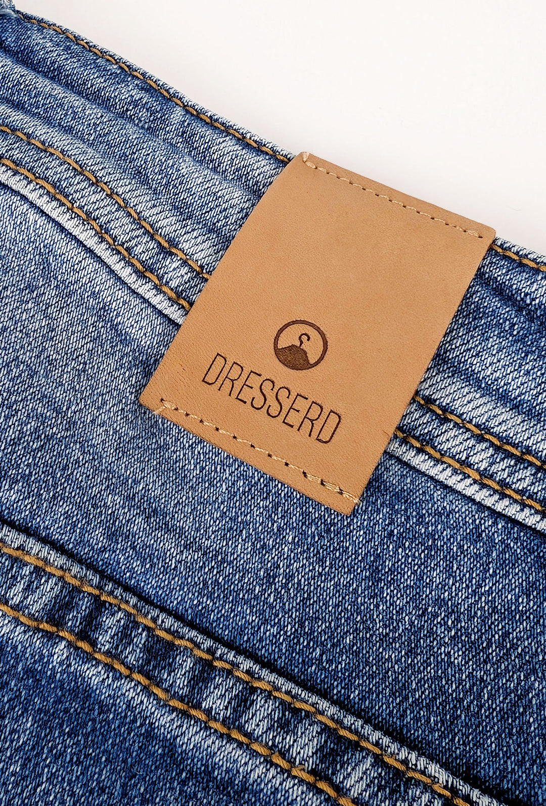 Jeans uomo dresserd con strappi pantalone slim fit