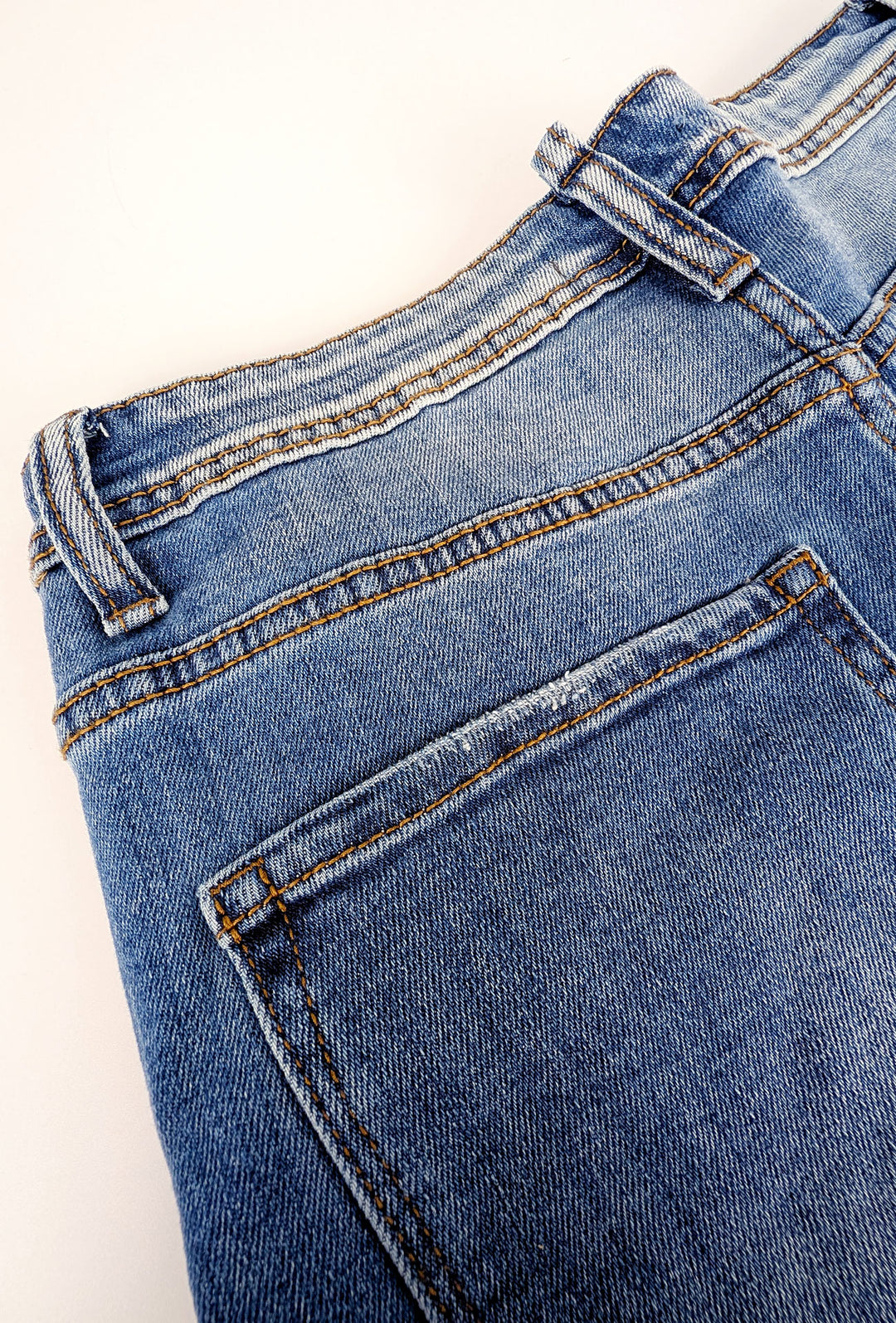 Jeans uomo Dresserd gamba stretta senza strappi colorazione chiara