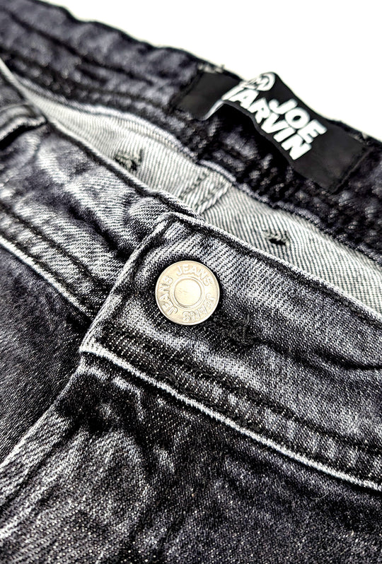 Jeans Uomo Nero con sfumature Pantalone Slim fit - NERO