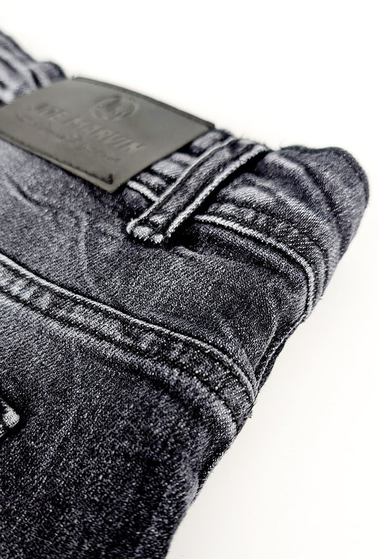 Jeans Uomo Nero con sfumature Pantalone Slim fit - NERO