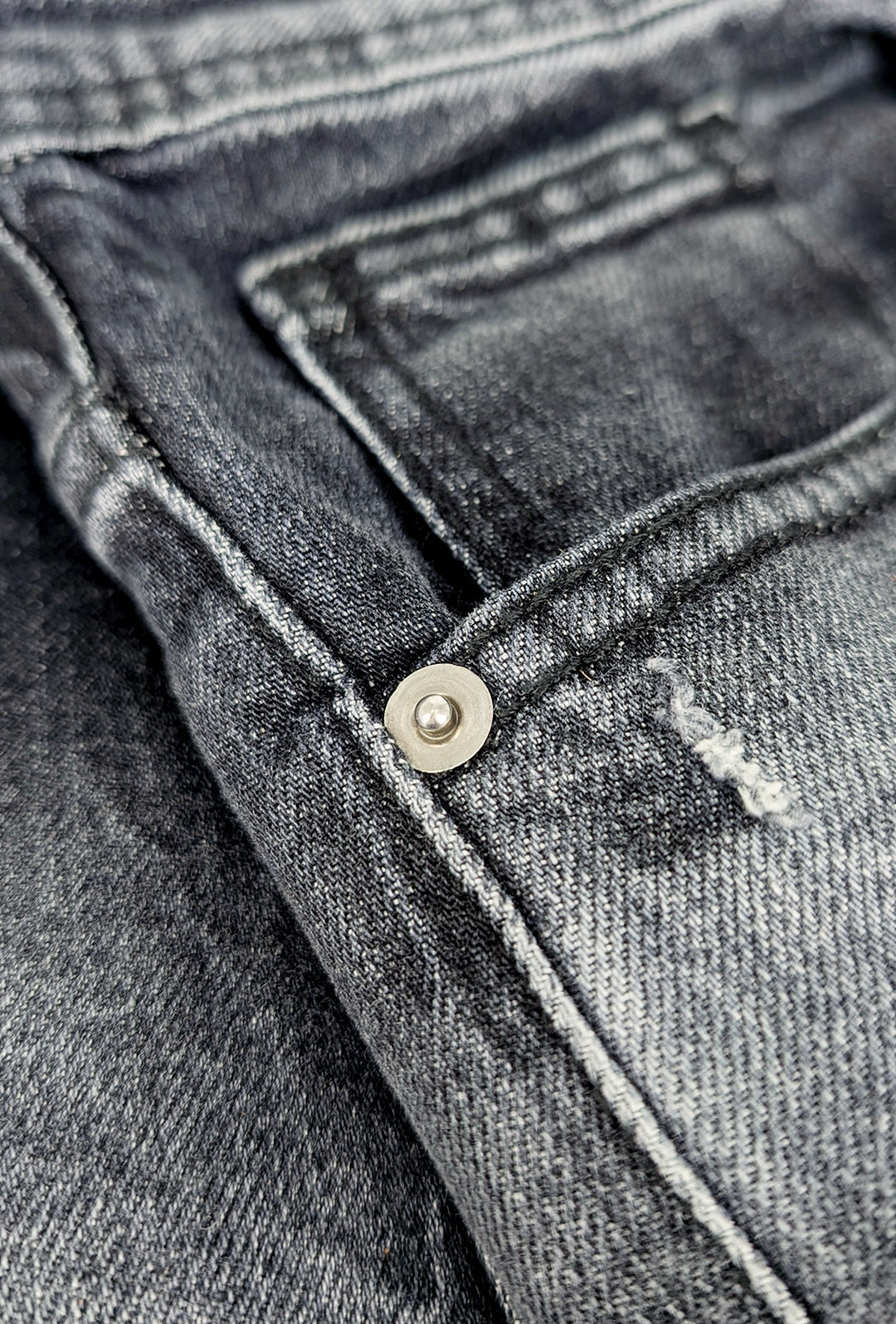 Jeans Uomo Nero con sfumature Pantalone Slim fit - NERO