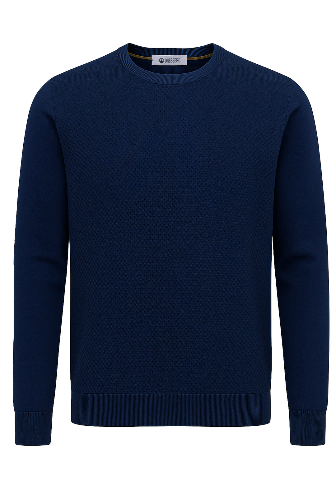 Maglioncino uomo trama lavorata con toppe - BLU