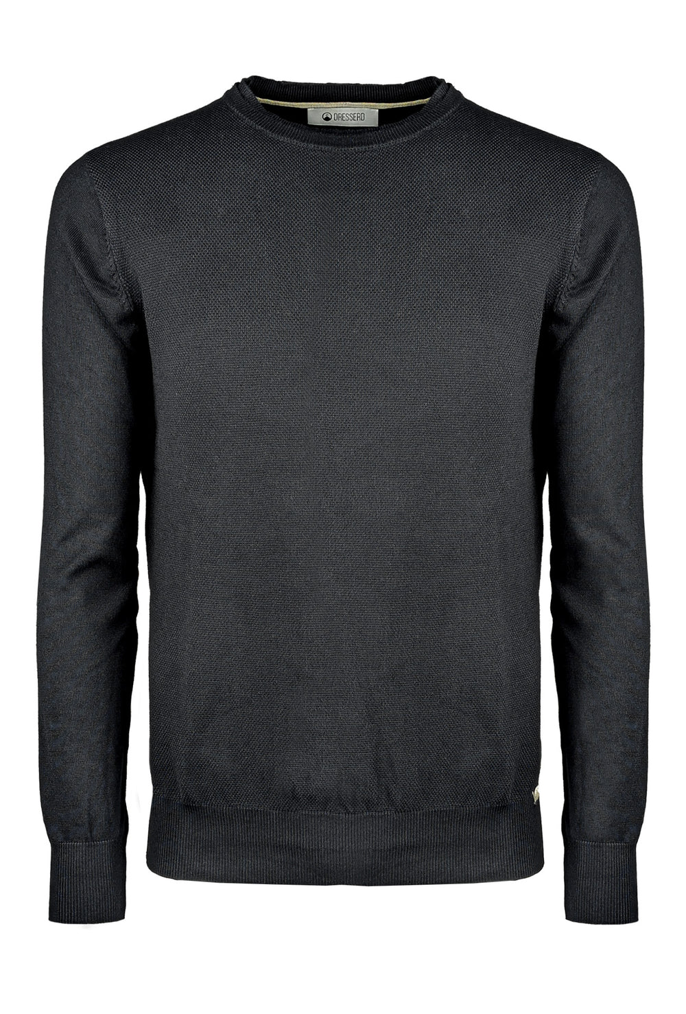 Maglioncino Uomo Viscosa Dresserd semi slim fit con top - NERO