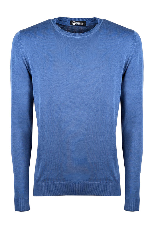 Maglioncino Dresserd manica lunga in 100% Cotone - BLU JEANS
