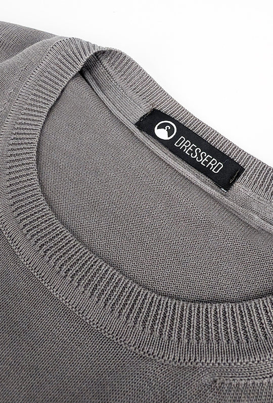 Maglioncino Dresserd manica lunga in 100% Cotone - GRIGIO SCURO