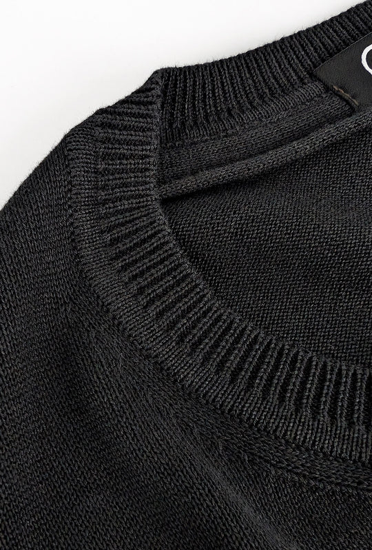 Maglioncino Dresserd manica lunga in 100% Cotone - NERO