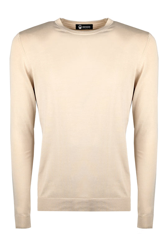 Maglioncino Dresserd manica lunga in 100% Cotone - BEIGE