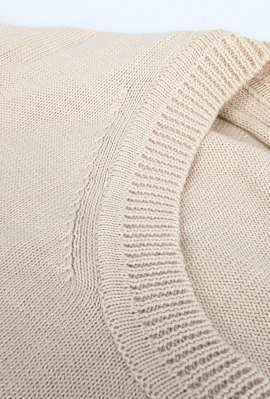 Maglioncino Dresserd manica lunga in 100% Cotone - BEIGE
