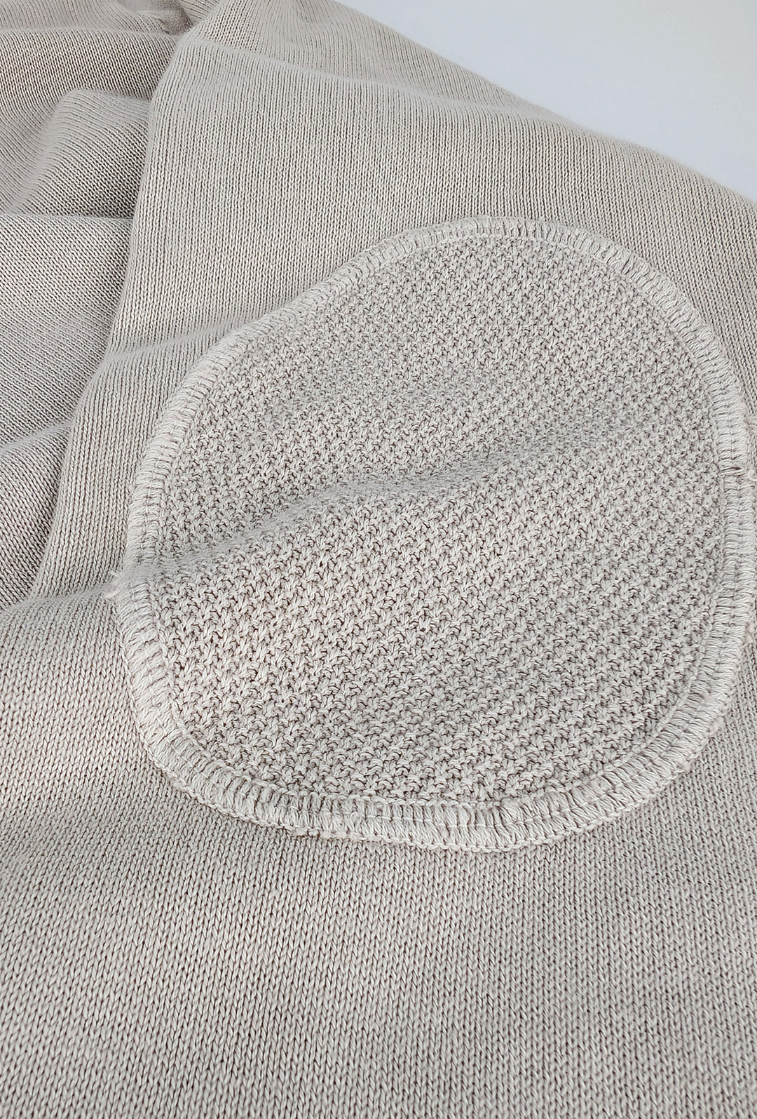 Maglioncino uomo cotone lavato con top Maglia girocollo - BEIGE