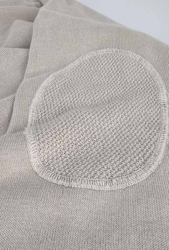 Maglioncino uomo cotone lavato con top Maglia girocollo - BEIGE