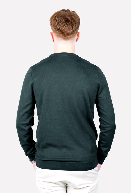 Maglioncino Uomo rasato maglia manica lunga in viscosa - VERDE