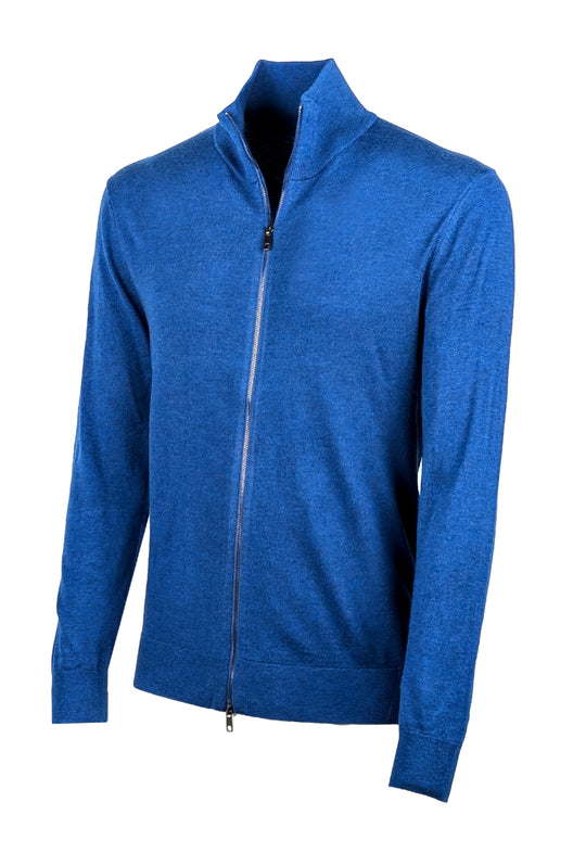 Maglia uomo Dresserd Full Zip in lana rasata Maglioncino aperto - AVIO