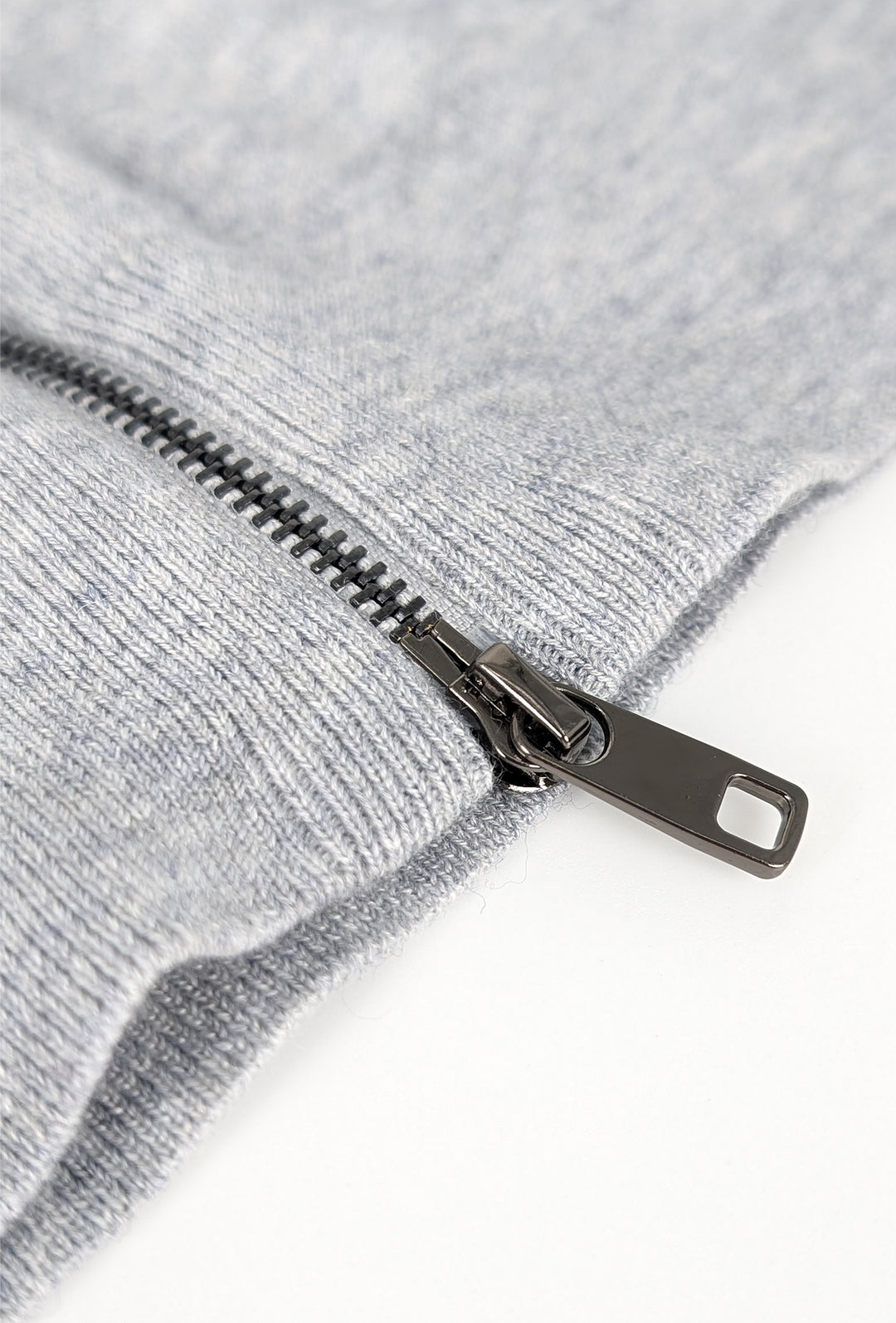 Maglia uomo Dresserd Full Zip in lana rasata Maglioncino aperto - GRIGIO