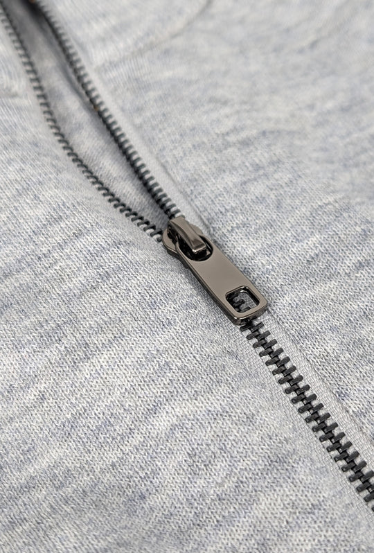Maglia uomo Dresserd Full Zip in lana rasata Maglioncino aperto - GRIGIO