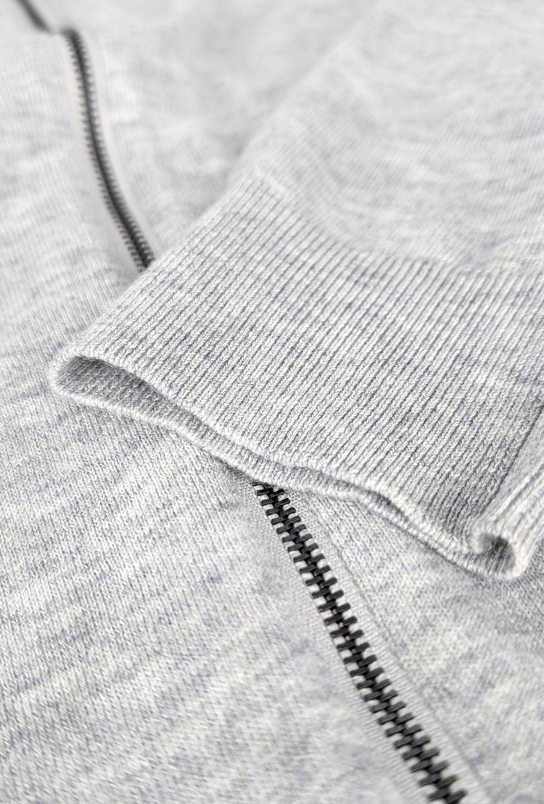 Maglia uomo Dresserd Full Zip in lana rasata Maglioncino aperto - GRIGIO