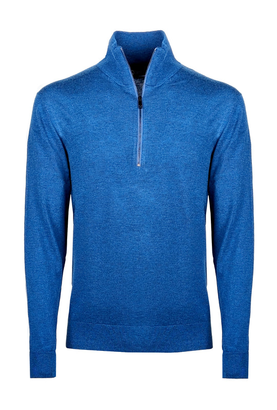 Mezza Zip uomo viscosa lana rasata Dresserd maglioncino - AVIO