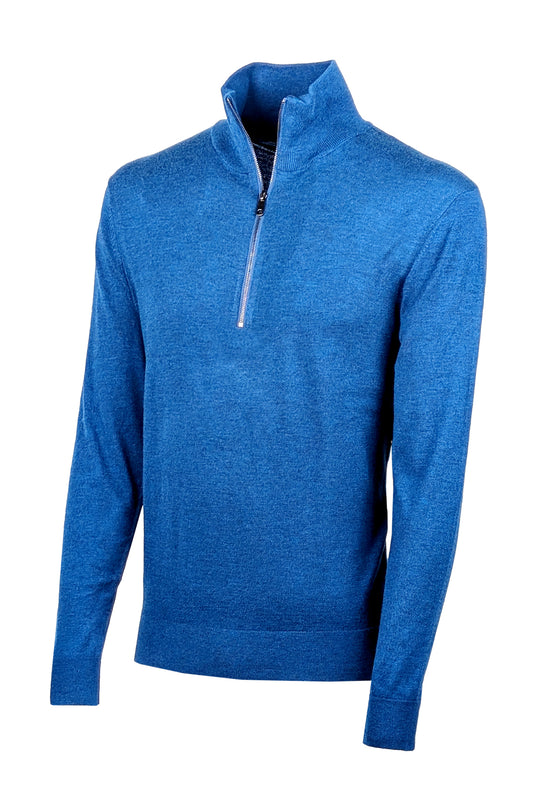 Mezza Zip uomo viscosa lana rasata Dresserd maglioncino - AVIO