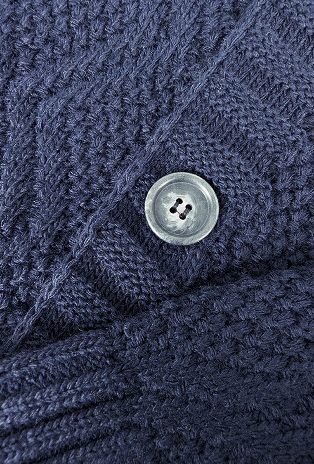 Maglia Uomo Manica lunga con bottoni e cappuccio Cardigan Felpa in Maglia Dresserd - BLU